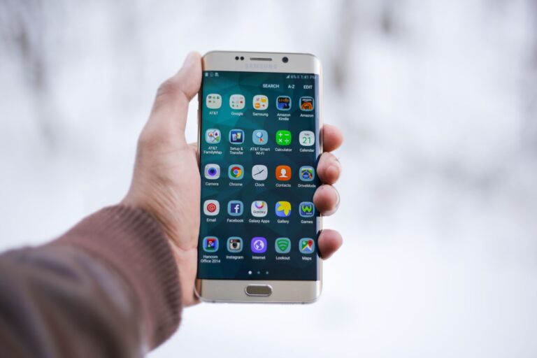 Person holding smartphone