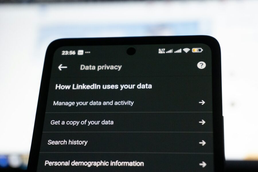Smartphone settings screen