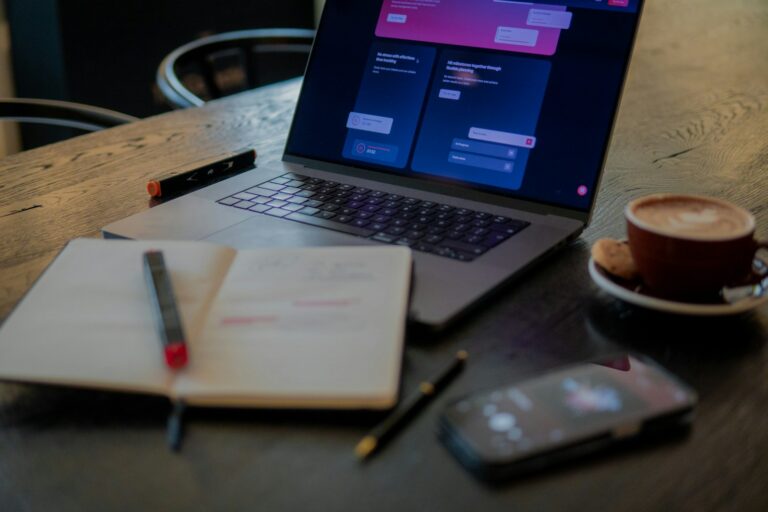 Workflow diagram laptop