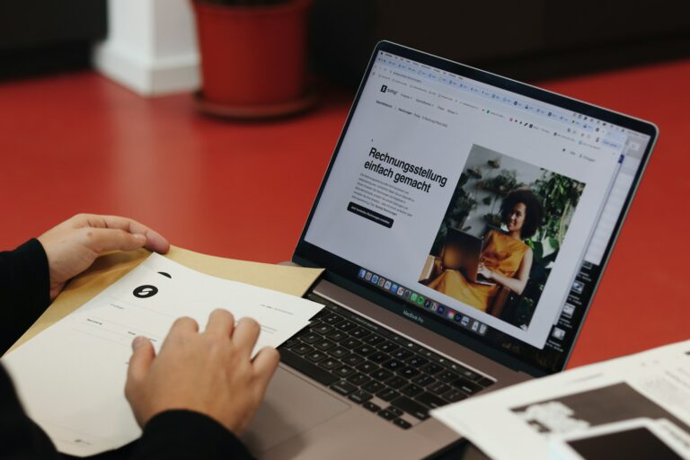 Person using laptop