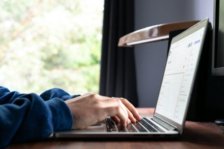 Person typing master