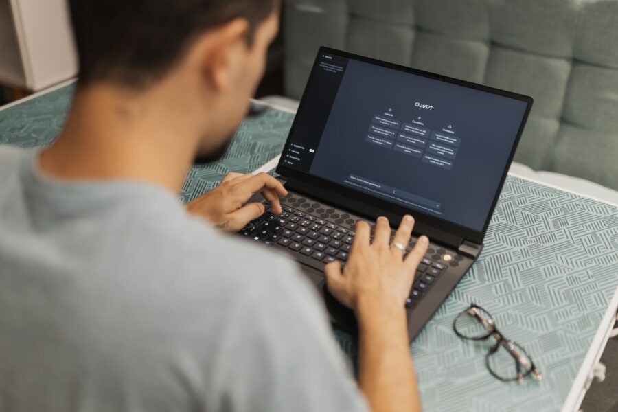 Person using laptop