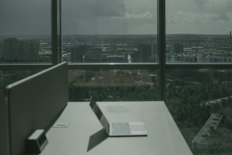 Laptop desk workspace