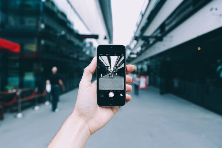 Smartphone camera taking