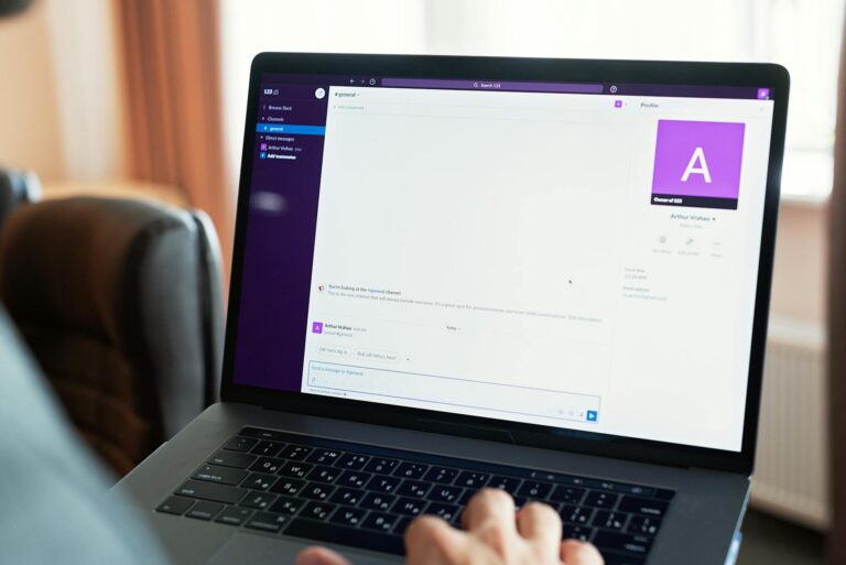 Person using laptop