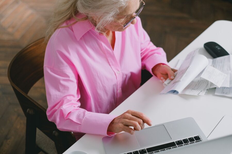 Person using laptop