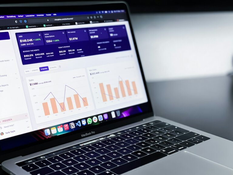 Financial app dashboard