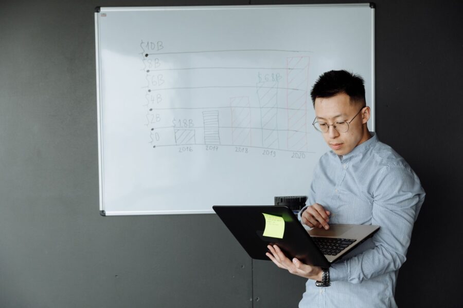 Data dashboard laptop
