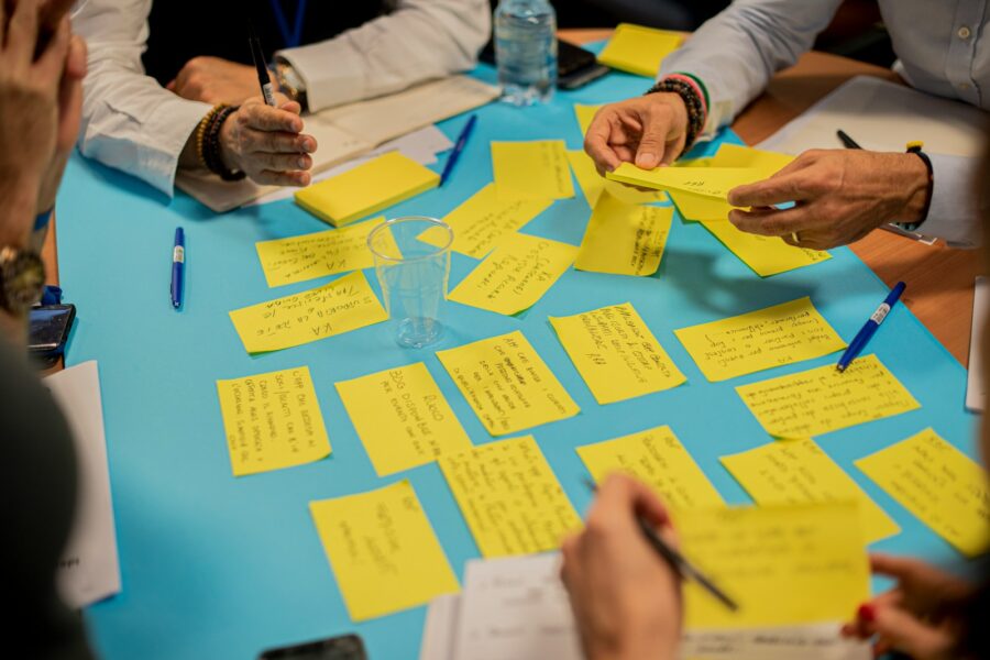 Team workshop sticky