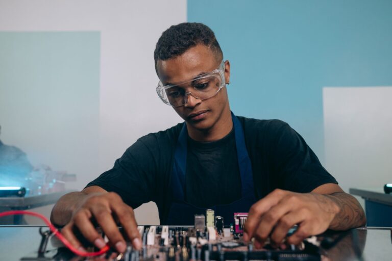 Engineer assembling open