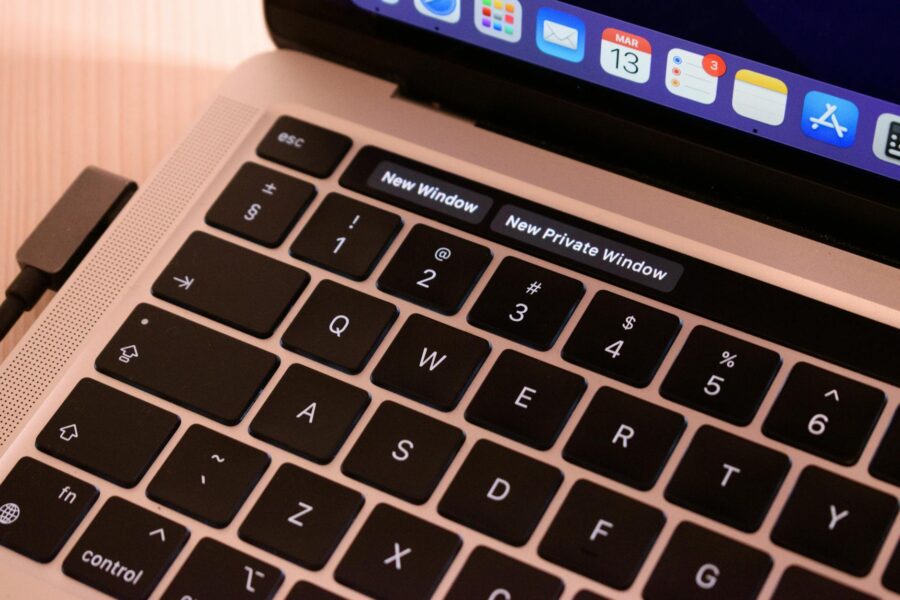 Laptop browser window