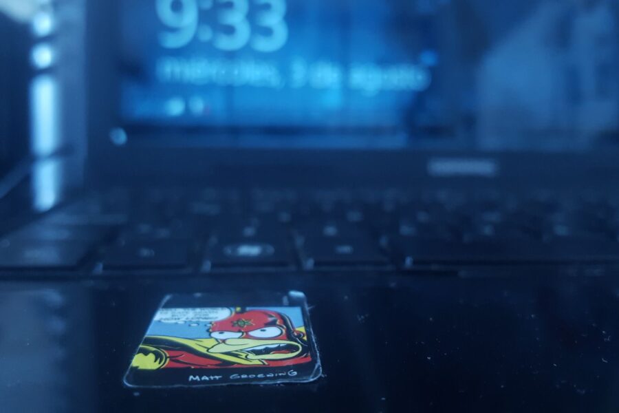 Laptop screen closeup