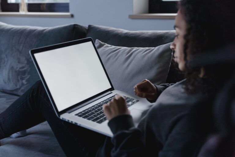 Person using laptop