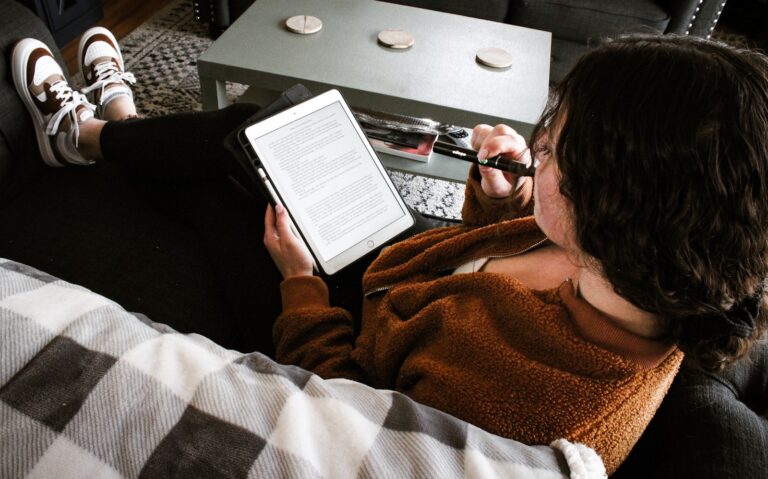 Person using tablet