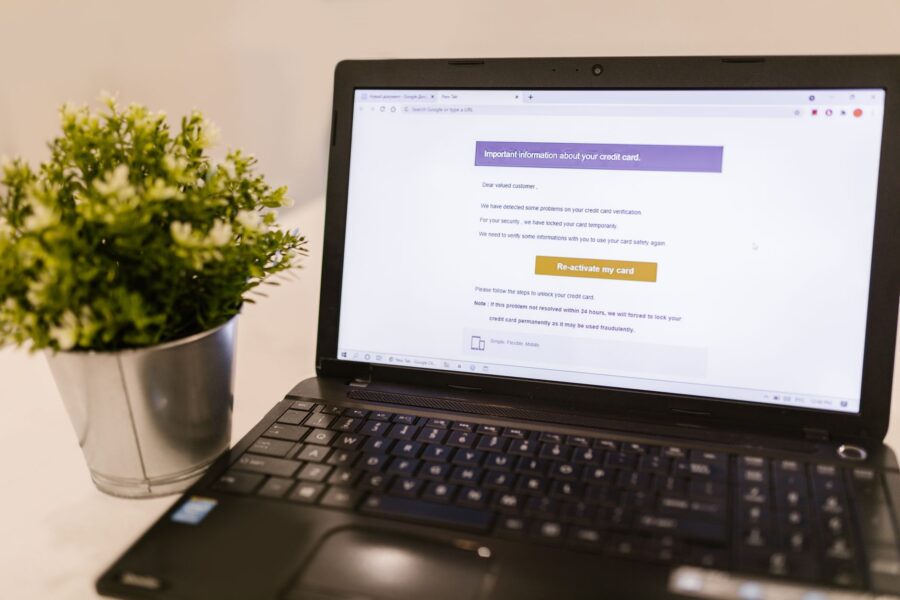 Laptop screen phishing