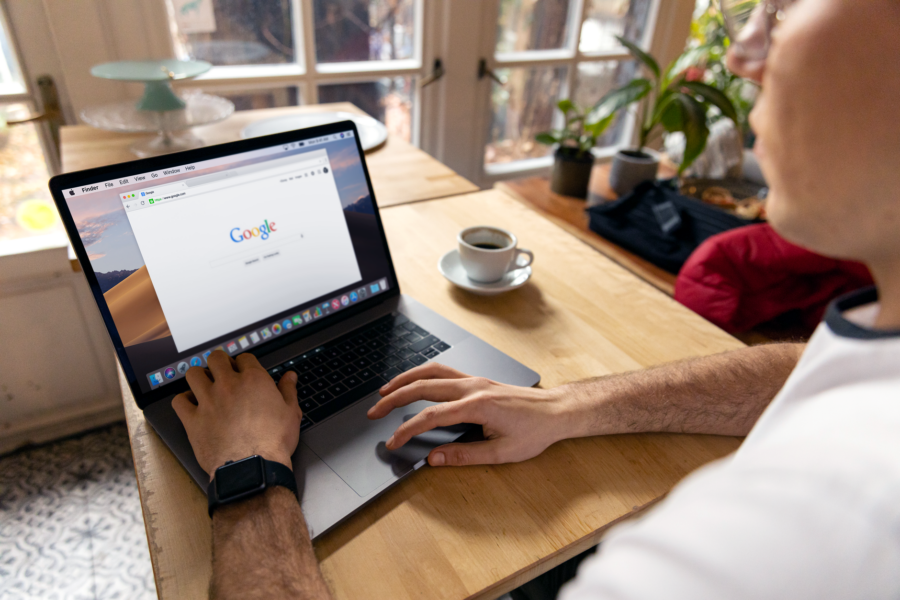 Person using laptop