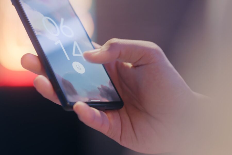 Person using smartphone