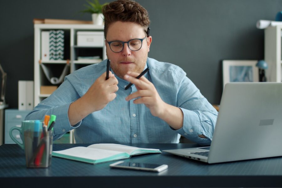 Person using laptop