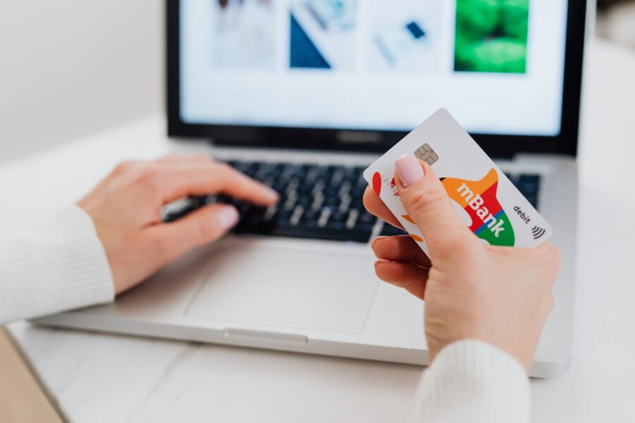 Laptop online banking