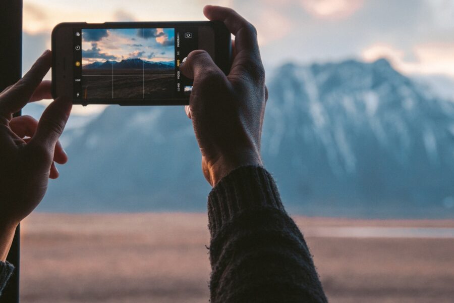 Smartphone taking outdoors