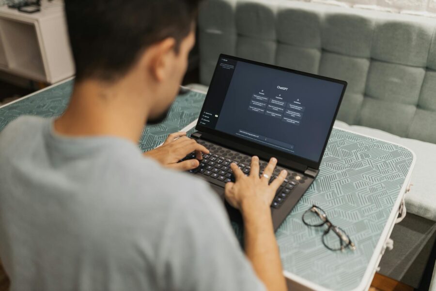 Office desk laptop
