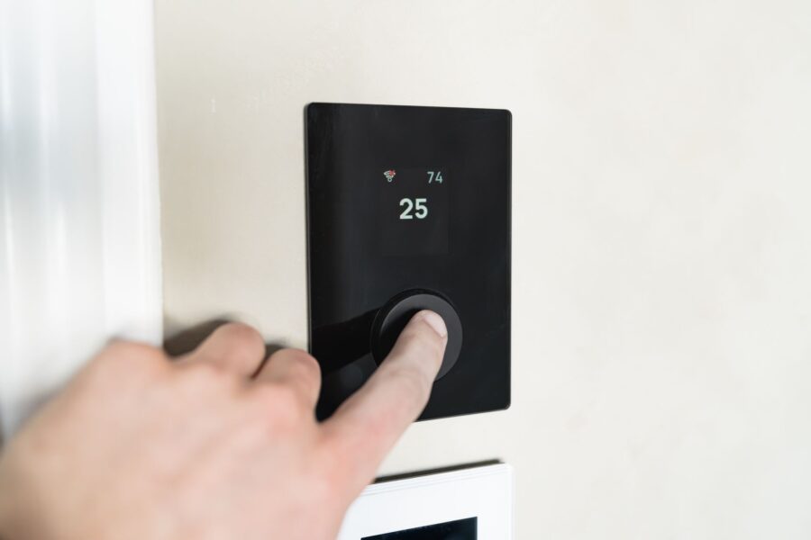 Smart thermostat wall
