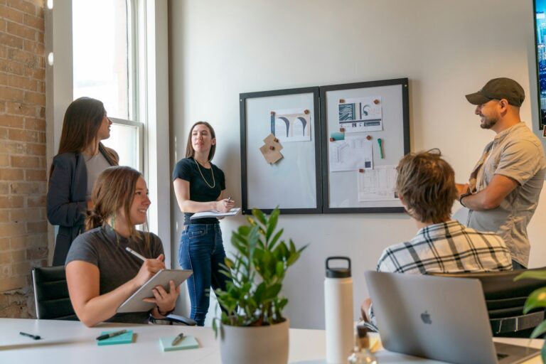 Startup team whiteboard
