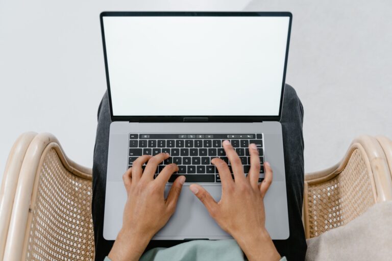 Person using laptop