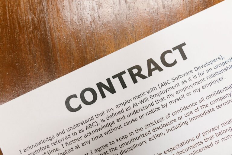 Close printed contract