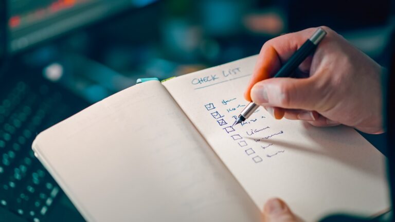 Person writing daily