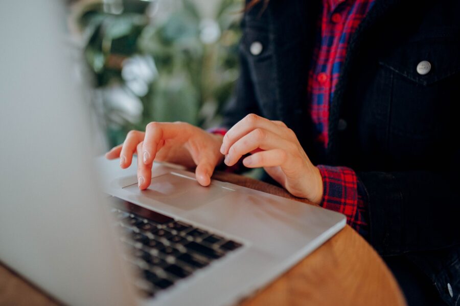 Person using laptop