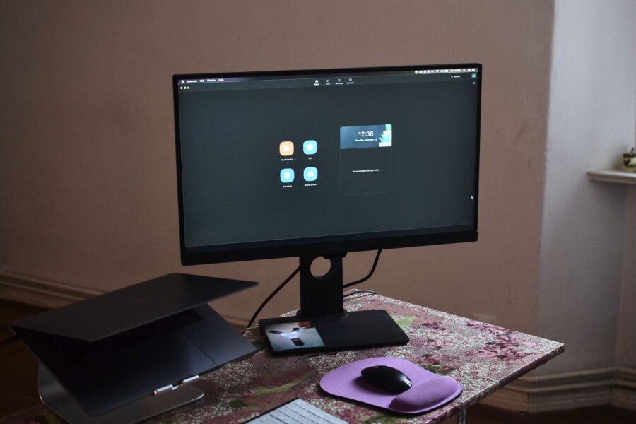 Laptop desk workspace