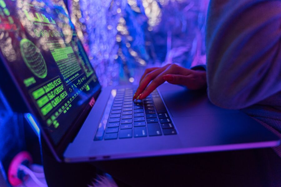 Person downloading software