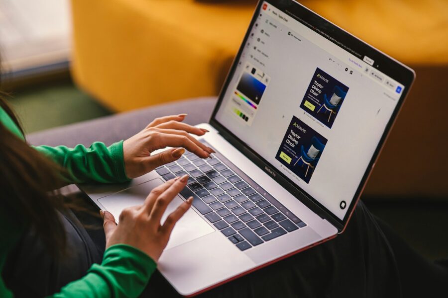 Person using laptop