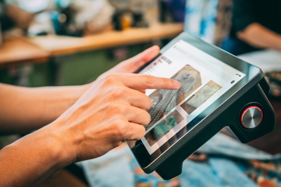Person using tablet