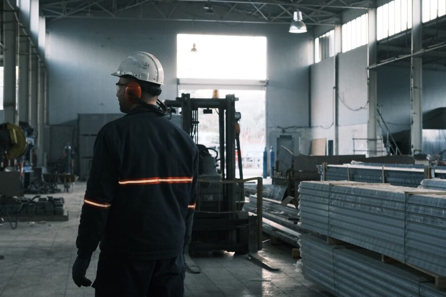 Industrial worker wearing