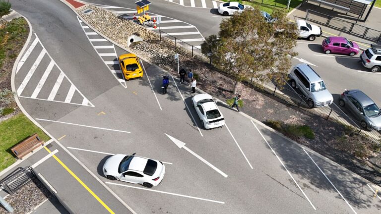 Traffic intersection aerial