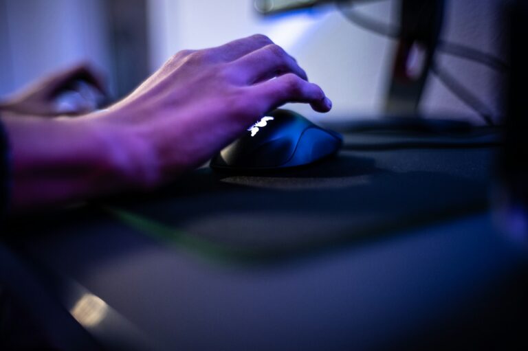 Hand holding computer