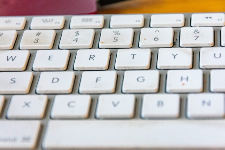 College student typing