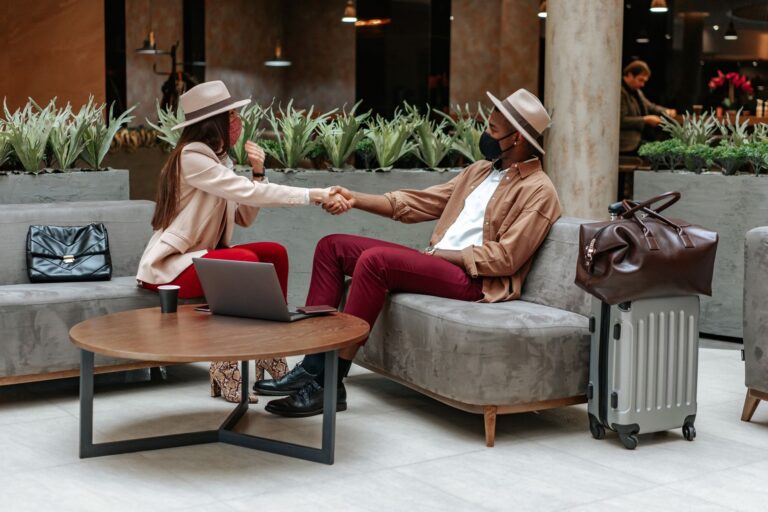 Airport lounge people